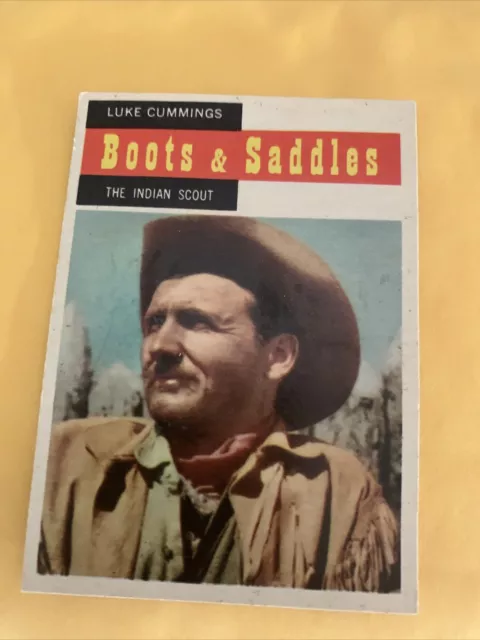 Topps 1958 Western TV Card #66 Boots & Saddles "Luke Cummings The Indian Scout"