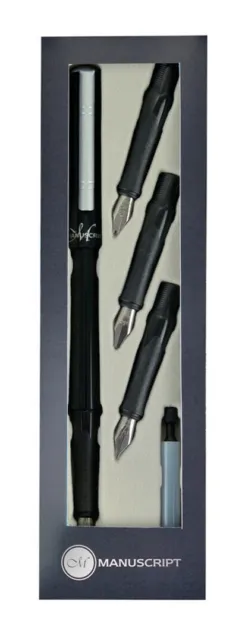 Manuscript Classic Calligraphy Pen Set with 4 nibs in a presentation tin