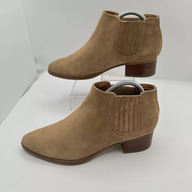 FRANCO SARTO Ankle Chelsea Suede Bootie Womens Size 6 Medium  A-Seville Tan boot