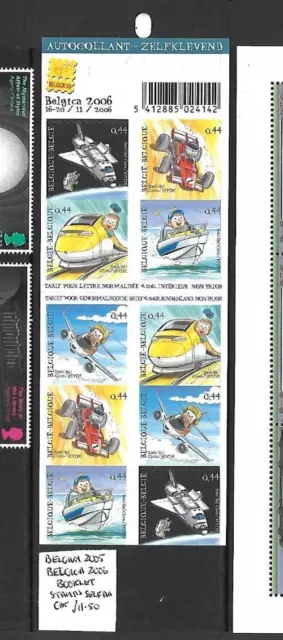 Belgium 2005 Belgica 2006 booklet stamps MNH