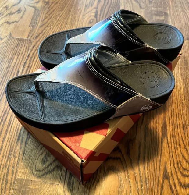 Fit Flop Isos Sandals Womens 9 US Black Gray Worn Once NIB