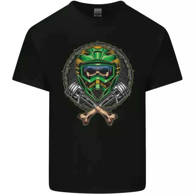 T-shirt top motocross cranio moto MotoX cotone