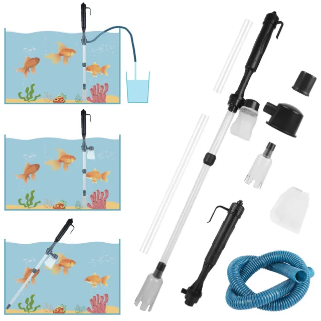 Electric Aquarium Cleaner Syphon Fish Tank Pump Vacuum Gravel Water Filter Tool