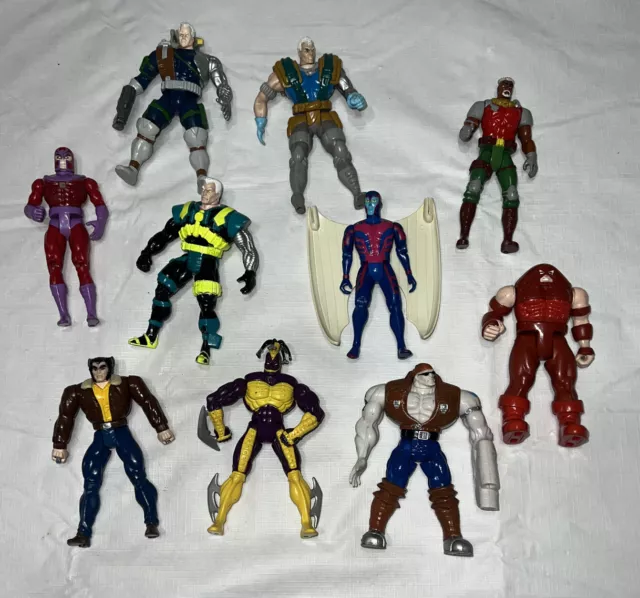 Marvel X-Men 1990s Vintage Toy Biz Action Figure Lot of 10 Figures Only.