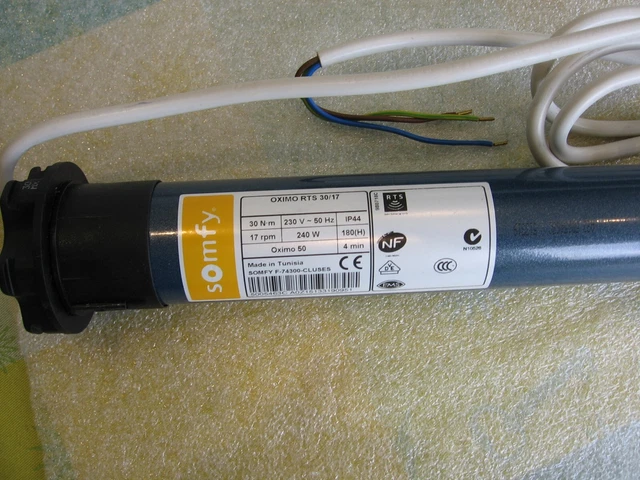MOTEUR SOMFY OXIMO  RTS 30/17  30Nm  17 PRM