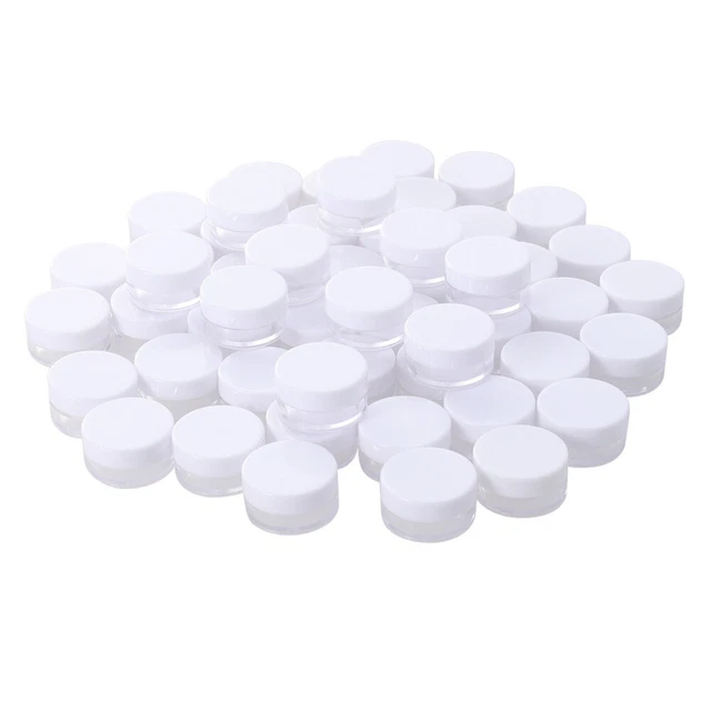 MOUYAT 110 bottiglie trasparenti da 30 ml, vuote, trasparenti, da viaggio, con coperchio, in plastica, ricaricabili, per viaggi