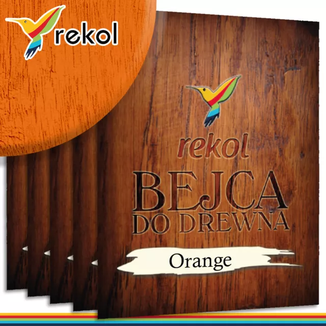 Rekol 5x18g Poudre Décapant Bois Orange Teinture Beutelbeize Möbelbeize