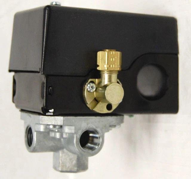AIR COMPRESSOR PRESSURE Switch W/ Unloader Valve 4Port 95 Psi On / 125
