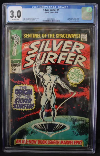 CGC 3.0 Silver Surfer 1 Marvel Comics Origin Issue 8/68