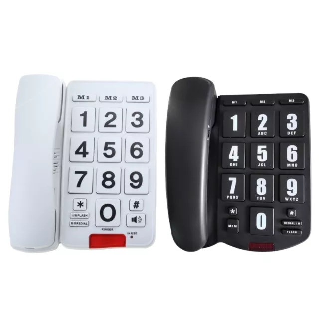 Desktop Telephone Landline Phone with Enhanced Sound Quality for Elderly Users