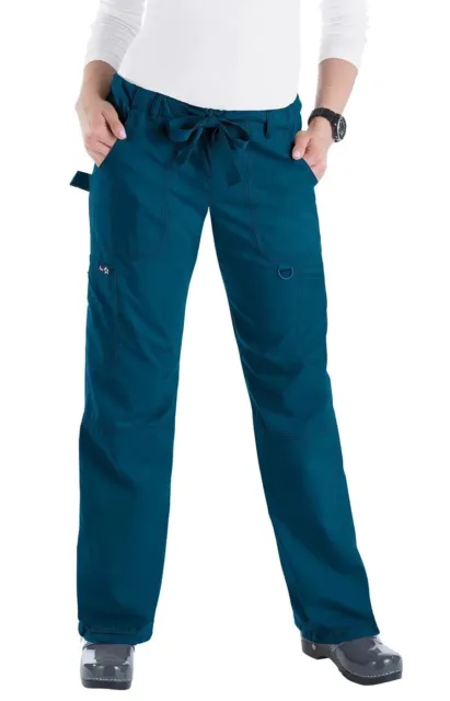 Koi by Kathy Peterson Style 701 Drawstring Cargo Pants Scrub Sz S Caribbean Blue