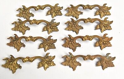 4 Vintage Matching Sets Of Brass French Provincial Style Drawer Pull Handles 2