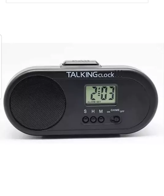 Large Voice Talking Clock,Speaks The Day Hour and Date. Talking Alarm Clock