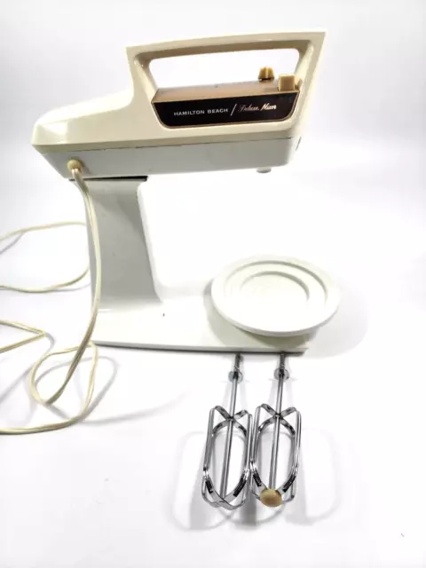 VTG Hamilton Beach Scovill Deluxe 9 Speed Stand Mixer Retro Ivory