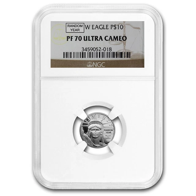 1/10 oz Proof American Platinum Eagle PF-70 NGC (Random Year) - SKU#224539