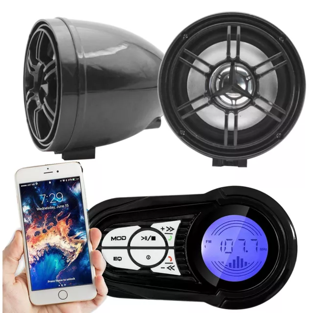 Waterproof Bluetooth UTV ATV WAKEBOARD marine speakers  audio Amplifier Speaker