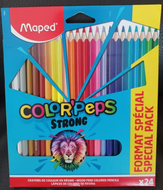 Maped 24 Crayons de coloriage  Colorpeps couleurs assorties Etui en carton