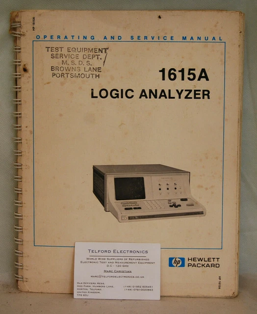 HP1615A LOGIC ANALYZER Operating & Service Manual EUR 33,90 PicClick FR