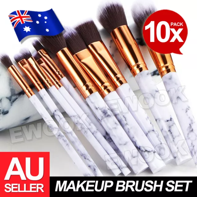 10pcs Professional Makeup Brush Set Foundation Blusher Cosmetic Make-up Brushes