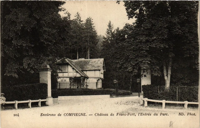 CPA AK Env. de COMPIEGNE - Chateau de Franc-Port l'Entrée du Parc (423473)