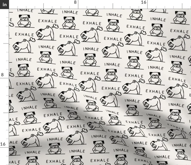 Pug Fart Dog Funny Spoonflower Fabric by the Yard