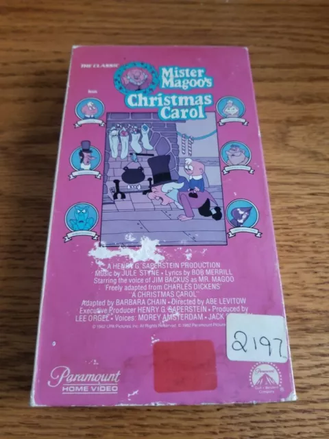 (VHS,　MR.　MAGOO'S　CHRISTMAS　Carol　Good　Conditions　1994)　$8.66　PicClick　AU