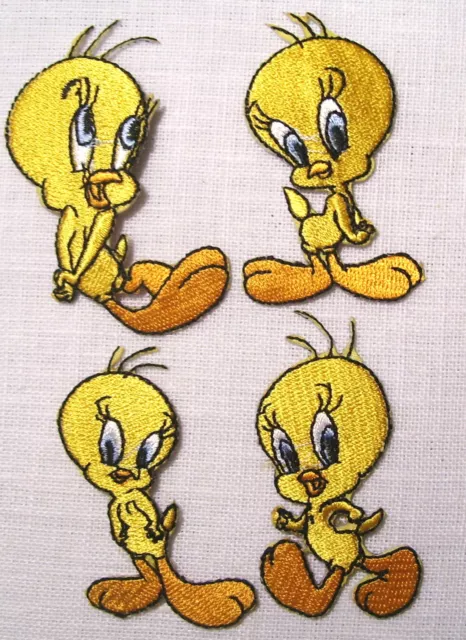 ÉCUSSON PATCH APPLIQUE BRODÉ thermocollant ** 4 x 6 cm ** CANARI TITI - CARTOON