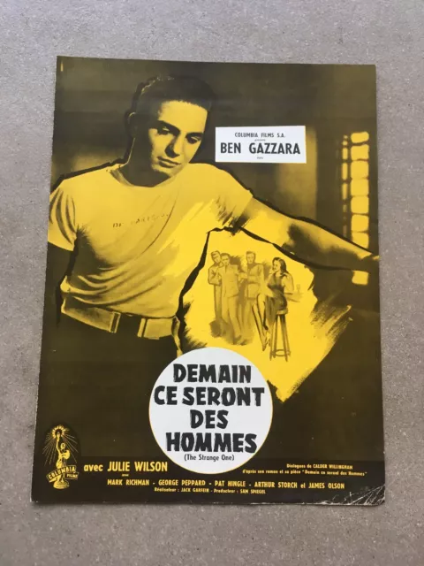 Demain Ce Seront Des Hommes - Ben Gazzara - Dossier De Presse - 1957