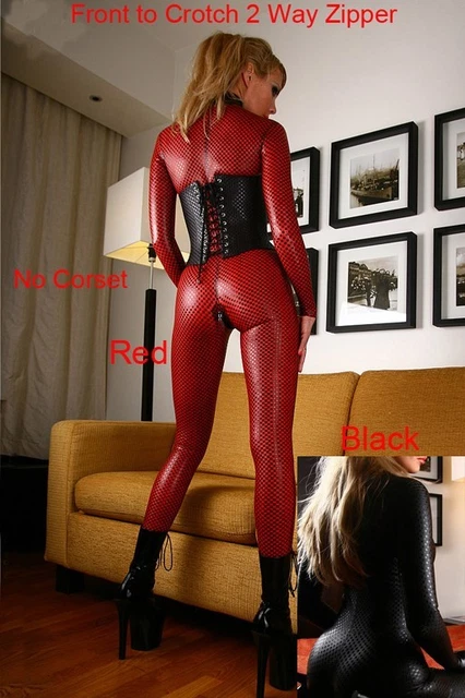 LATEX SEXY KLEID Bodystocking Reizwäsche Ouvert Babydoll Catsuit Overal  Dessous EUR 18,99