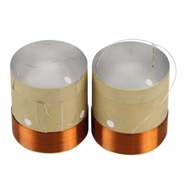 1Pair 38.5MM Speaker Bass Voice Coil White Aluminum Sound Air Outlet for Subwoof