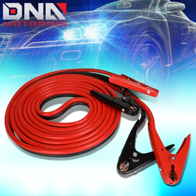 20' 600Amp Car Battery Booster Cable 2 Gauge Emergency Power Jumper Heavy Duty