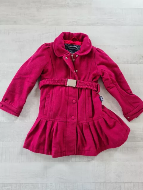 PAMPOLINA Winter Mantel Jacke 98 rot Glitzer Pailletten *neuwertig*