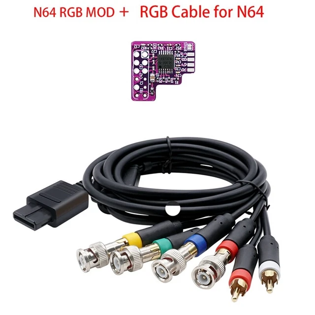 N64 RGB MOD+RGB cavo per??r N64 Console NTSC, chip modulo RGB per??r 64 ...