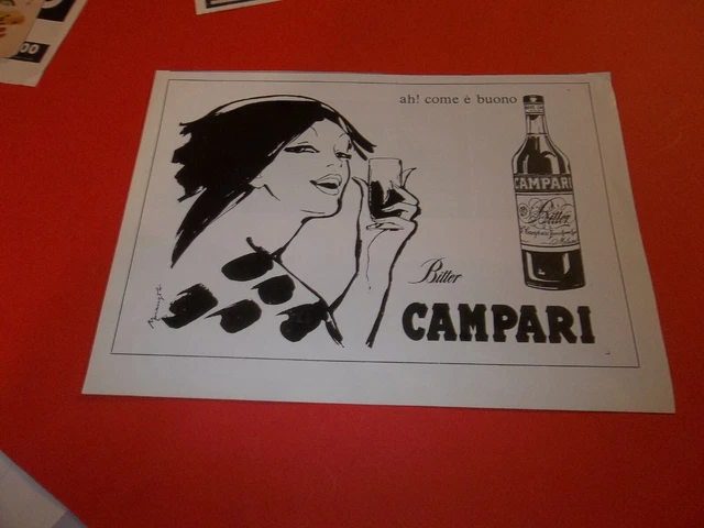 Pubblicita'  1967 Bitter Campari Ragazza  , Gioia, Ill. Marangolo