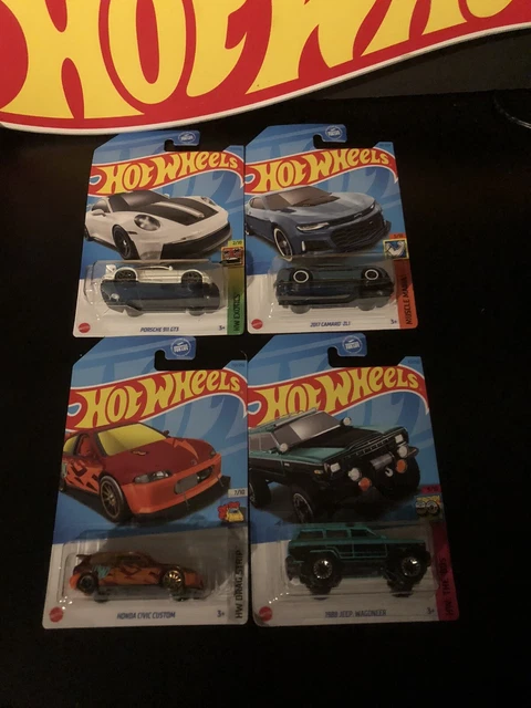 2023 4 HOT Wheels Kroger Exclusivo Porsche 9111 Gt3 177/250 EUR 28