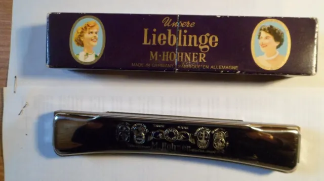 Harmonica Lieblinge M.hohner 7332/48 C Fabrique En Allemagne Dans Sa Boite