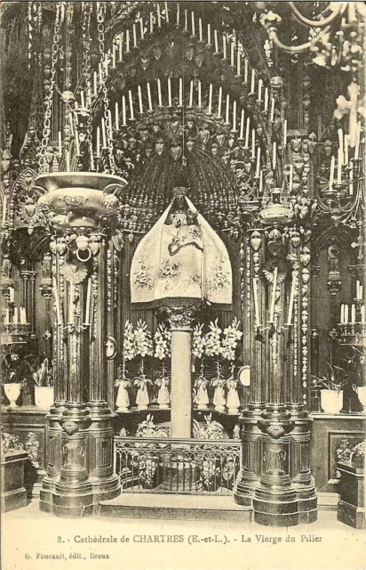 CPA - EURE et LOIR - CHARTRES, Cathédrale - La Vierge du Pilier