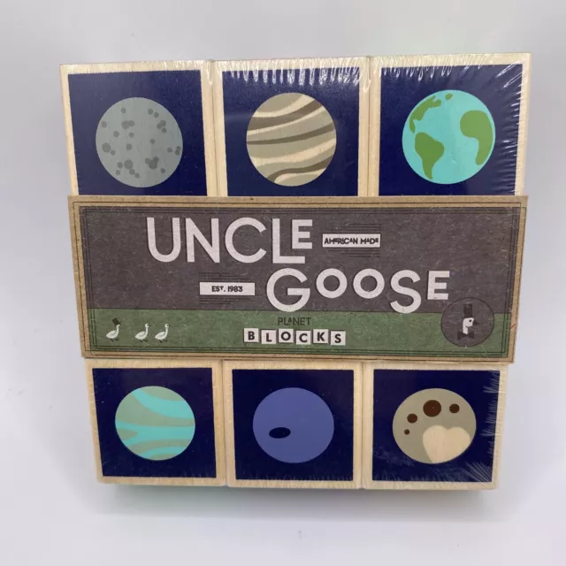 Uncle Goose Planet Blocks - Made in The USA - Educational Wooden Blocks Space
