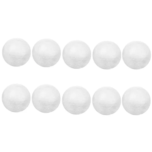 Pack of 10, 8CM Modeling Polystyrene Styrofoam Mini Foam Ball Solid White Craft