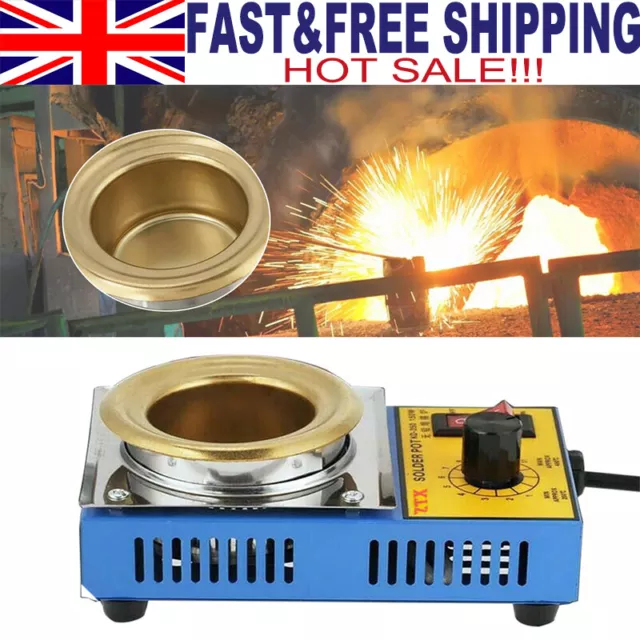 150W Solder Pot Soldering Bath Titanium Plate 250g Capacity 100-500°c 220V UK