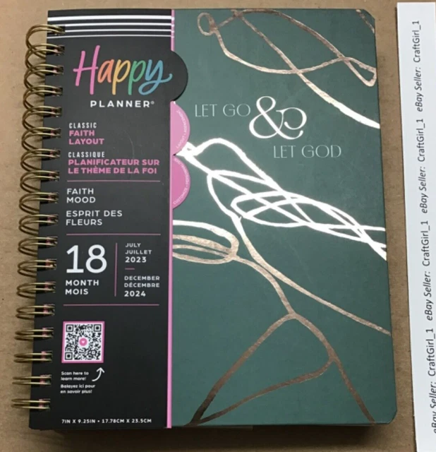 NEW! HAPPY PLANNER 20232024 "FAITH MOOD" Classic FAITH Layout 18 Month