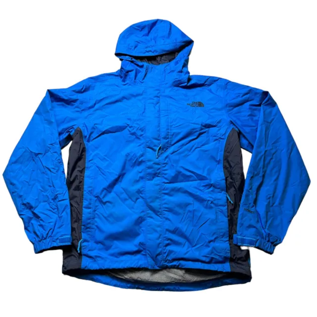 NORTH FACE Rain Jacket Blue Mens Small Hyvent Nylon Hooded Outdoors Gorpcore
