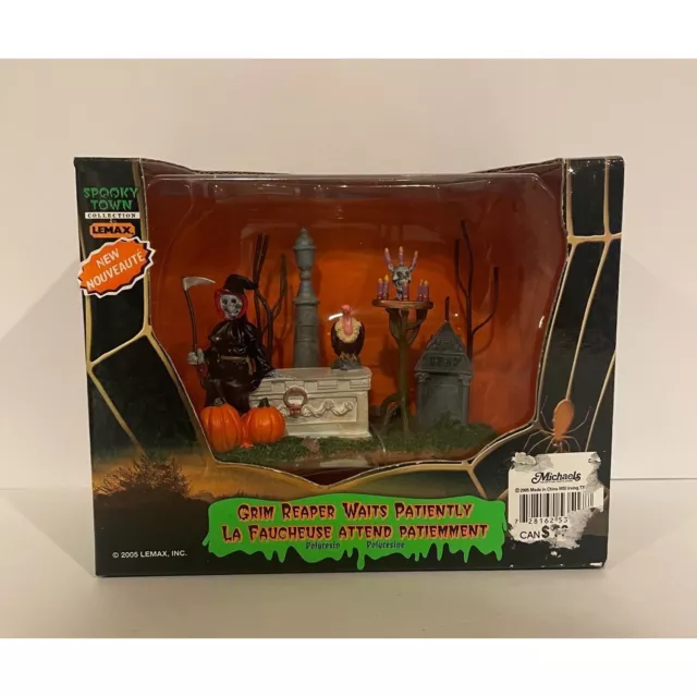 Lemax Spooky Town 2005 "Grim Reaper Waits Patiently" Tabletop Accent-53517
