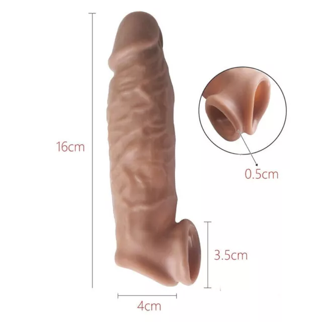 Man-Penis-Extender-Cock-Sleeve-Ring-Erection-Enhancer-Penis-Enlarger-Sheath-Male