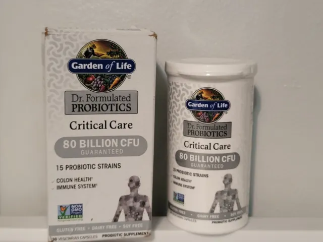 Garden Life Dr Formulated Probiotics Critical Care 30 caps * NEW Sealed Exp 4/24