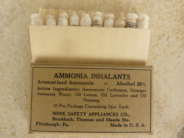AMMONIA INHALANT BOX US WW2 FULL MED DEPT MEDIC AMERICAN USMD Nurse ...