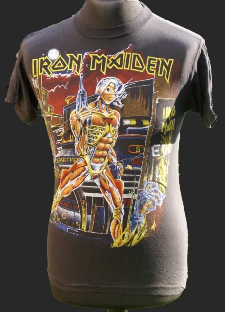 Iron Maiden Shirt Official Vintage Somewhere in Time Eddie Cyborg Shirt 1986