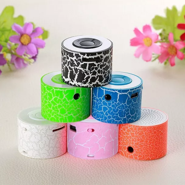 Portable Mini Stereo Bass Speakers Music Player Wireless TF Speaker MP3 With LED