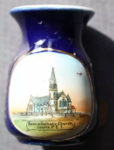 1910s Era Canada Prince Edward Island Catholic Church Wheelock Jonroth bud vase-