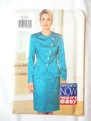 Vintage 1994 Sewing Pattern Button Front Top & Skirt Size 20-22-24 Uncut